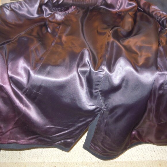 Vintage Navy Blue Heavy Thick Lambs Wool Over Car Coat Hudson's Dupuis 1950s MED - Picture 9 of 12